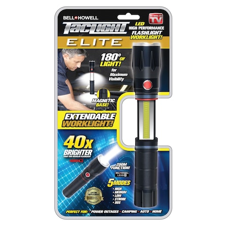Bell + Howell Bell + Howell As Seen On TV Black LED Extendable Flashlight Worklight AAA Battery 2010
